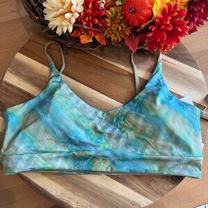 PrAna Women's Willow Falls Reversible Swim Top MEDIUM in Mirage UPF 50+